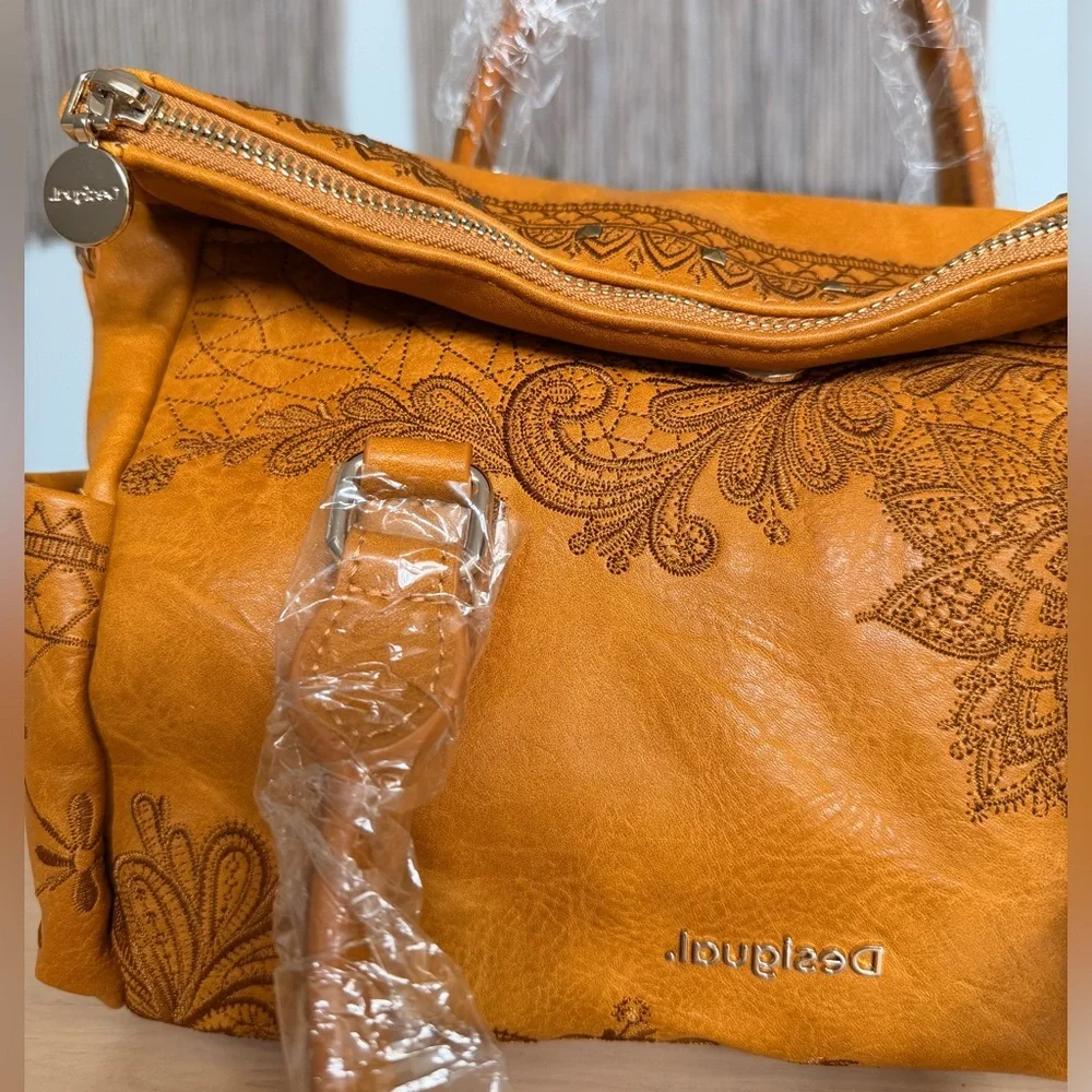 Desigual Martini Loverty Mini Satchel Bag Camel brown – NWT - Picture 3 of 8